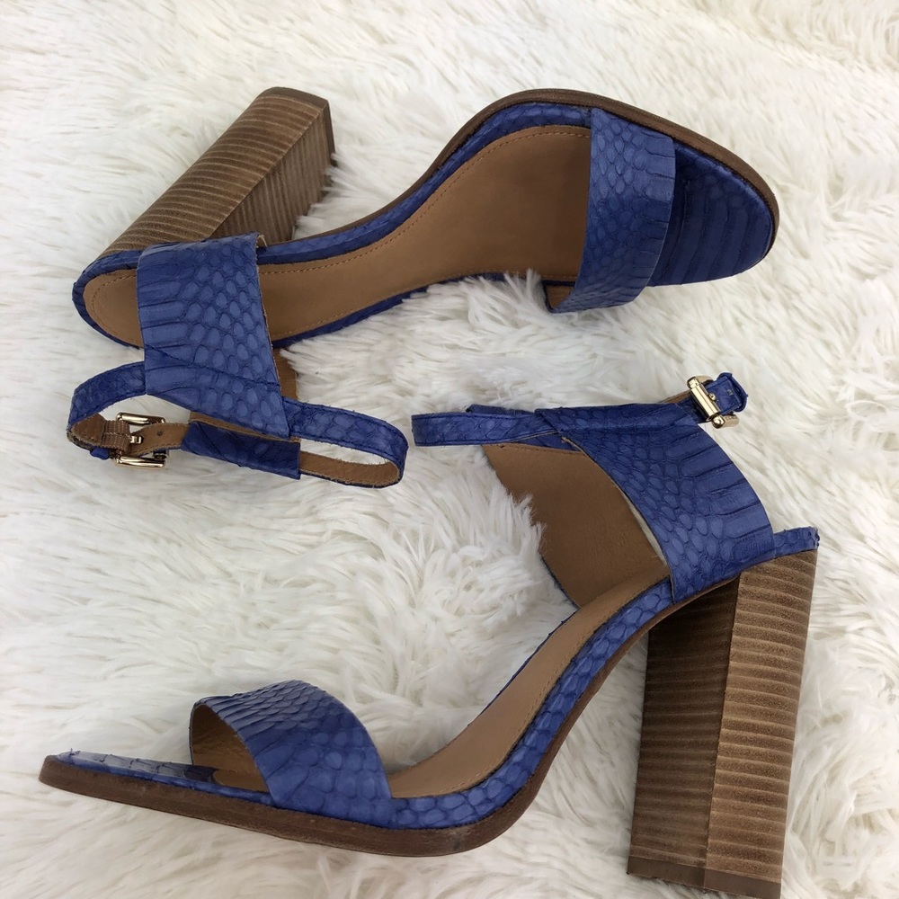 Coach Lexey Heel In Deep Marine Platform Sz 10